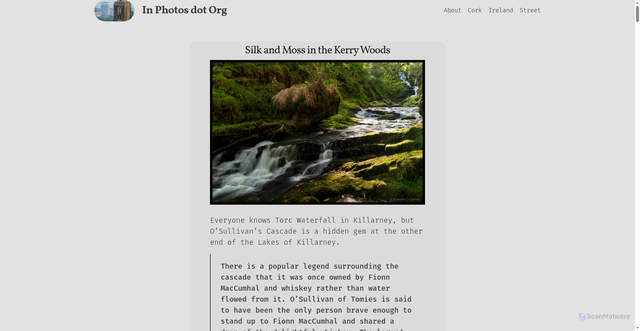 Security scan screenshot of https://inphotos.org