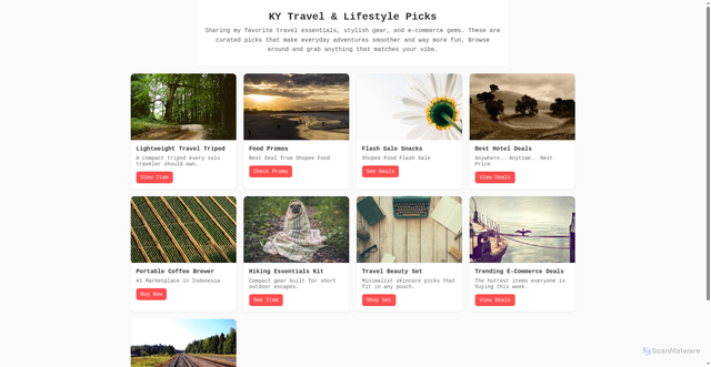 Security scan screenshot of https://klik.blog
