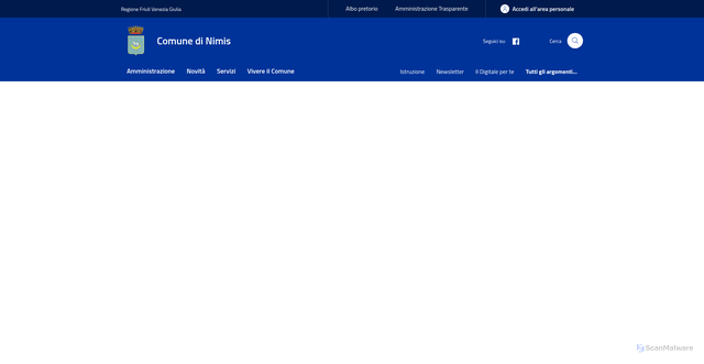 Security scan screenshot of https://www.comune.nimis.ud.it