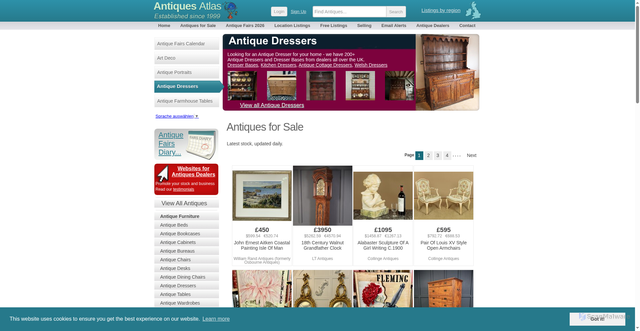 Security scan screenshot of https://antiquesatlas.com