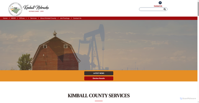 Security scan screenshot of https://www.kimballcountyne.gov/