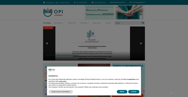 Security scan screenshot of https://www.opisondrio.it/