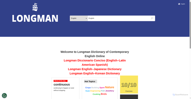Security scan screenshot of https://ldoceonline.com