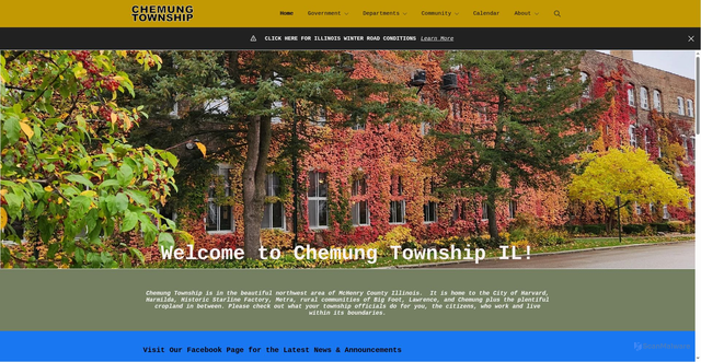 Security scan screenshot of https://chemungtownshipil.gov/