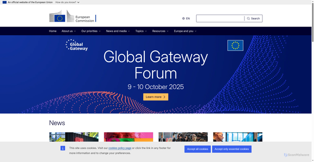 Security scan screenshot of https://commission.europa.eu/select-language?destination=/node/1