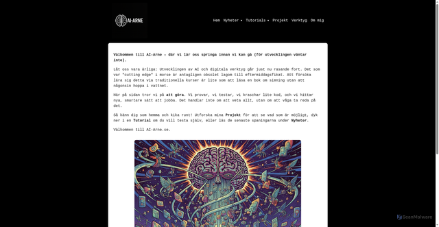 Security scan screenshot of https://Www.ai-arne.se