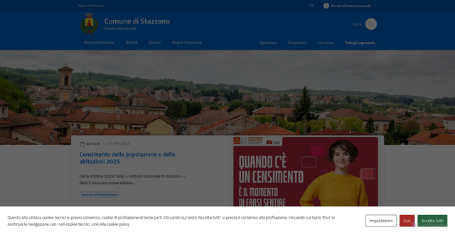 Security scan screenshot of https://comune.stazzano.al.it/