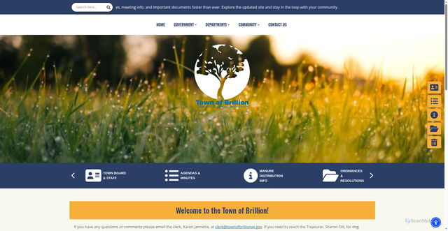 Security scan screenshot of https://townofbrillionwi.gov/