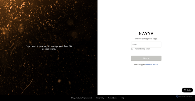 Security scan screenshot of https://app.nayya.com