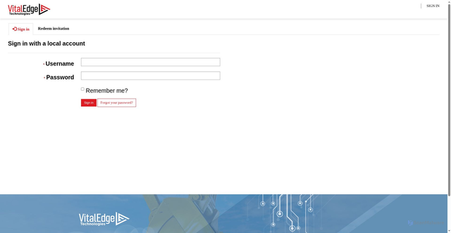 Security scan screenshot of https://support.vitaledge.com