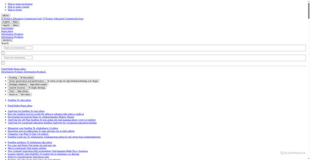 Security scan screenshot of https://www.tec.govt.nz/