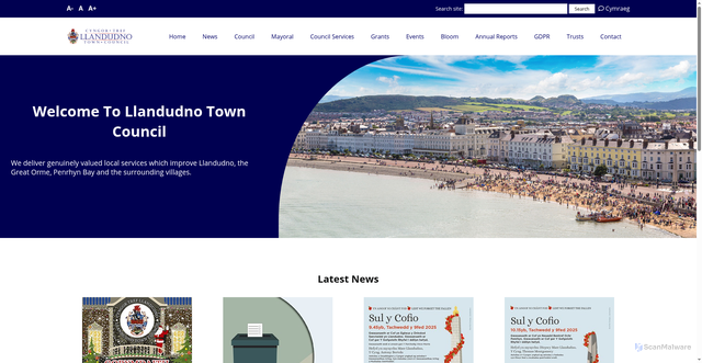 Security scan screenshot of https://www.llandudno.gov.uk/
