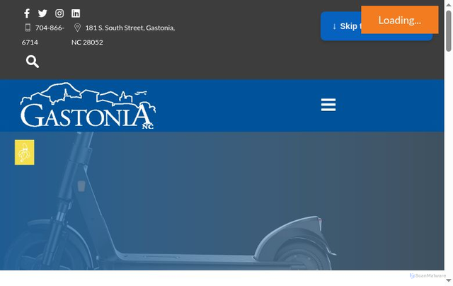 Security scan screenshot of https://gastonianc.gov/