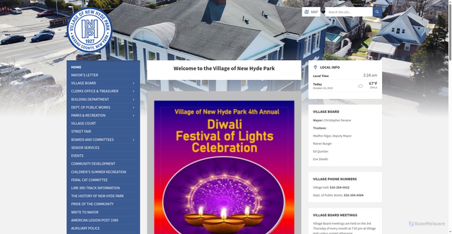 Security scan screenshot of https://villagenhpny.gov/