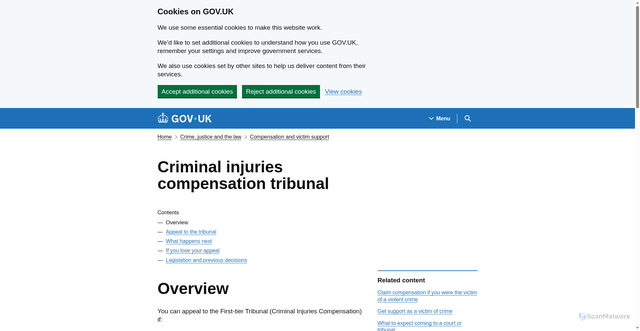 Security scan screenshot of www.gov.uk