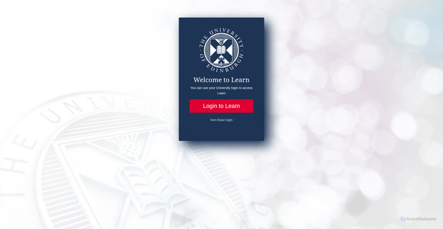 Security scan screenshot of https://www.learn.ed.ac.uk