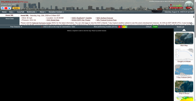 Security scan screenshot of https://hurricanecity.com/