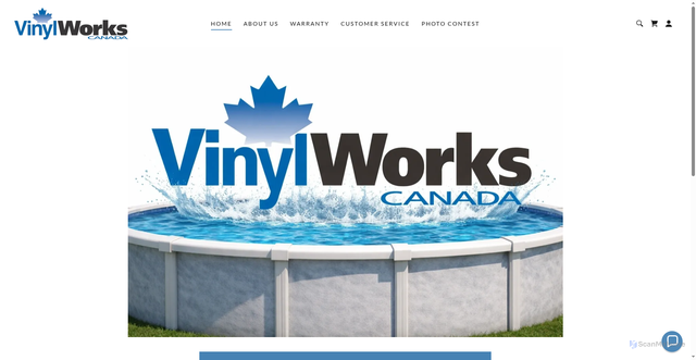 Security scan screenshot of https://vinylworkscanada.com