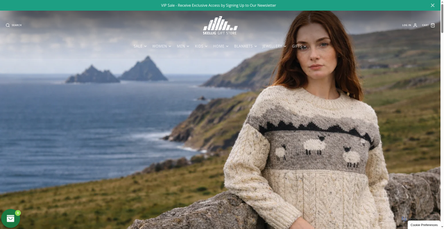 Security scan screenshot of https://skelliggiftstore.com