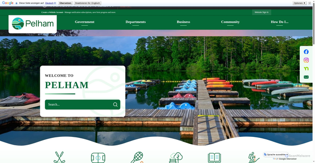 Security scan screenshot of https://pelhamalabama.gov/