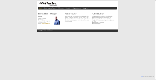 Security scan screenshot of https://tidum.se