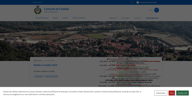 Security scan screenshot of https://comune.casella.ge.it/