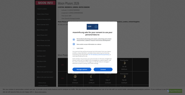 Security scan screenshot of https://www.mooninfo.org/moon-phases/2026.html