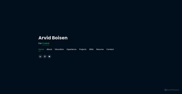 Security scan screenshot of https://ArvidBoisen.com