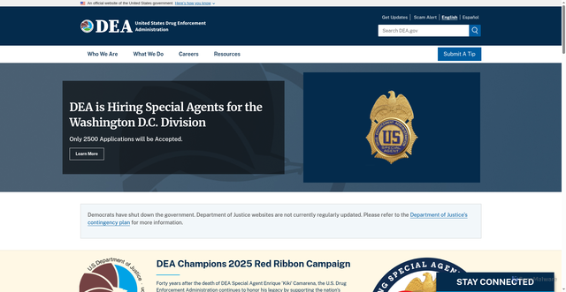 Security scan screenshot of https://dea.gov/