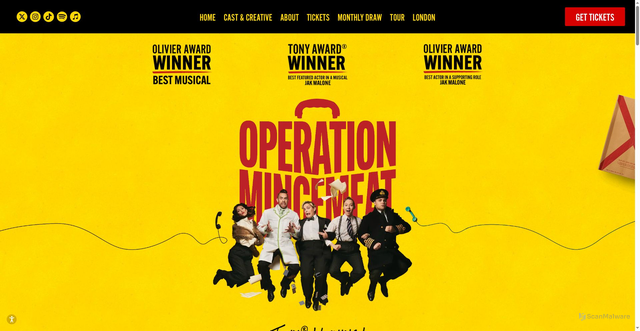Security scan screenshot of https://operationbroadway.com/
