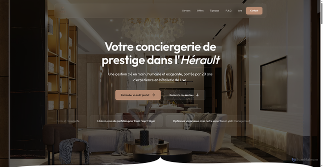 Security scan screenshot of https://cristal-conciergerie.com/