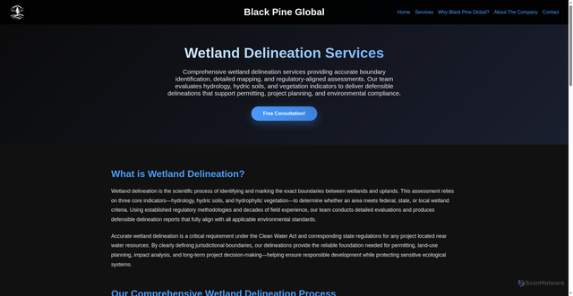 Security scan screenshot of https://bpgenv.pages.dev/wetland-delineation