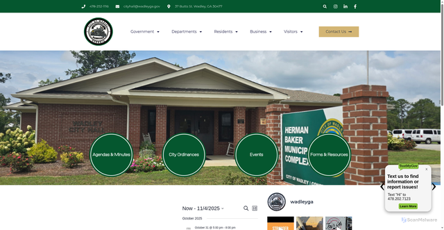 Security scan screenshot of https://wadleyga.gov/
