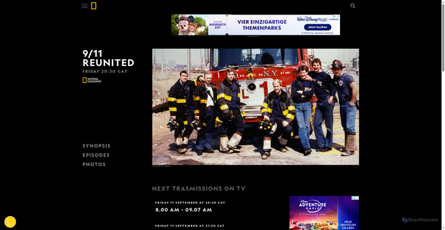 Security scan screenshot of https://www.natgeotv.com/za/shows/natgeo/9-11-reunited