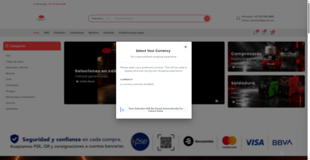 Security scan screenshot of https://creativoitpruebas.shop/page/2/?lang=it