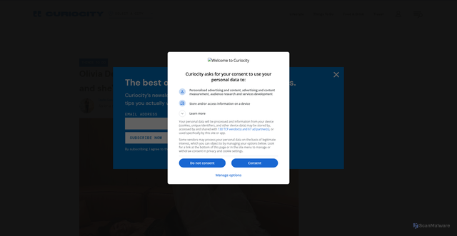 Security scan screenshot of https://curiocity.com/olivia-dean-tour-toronto/