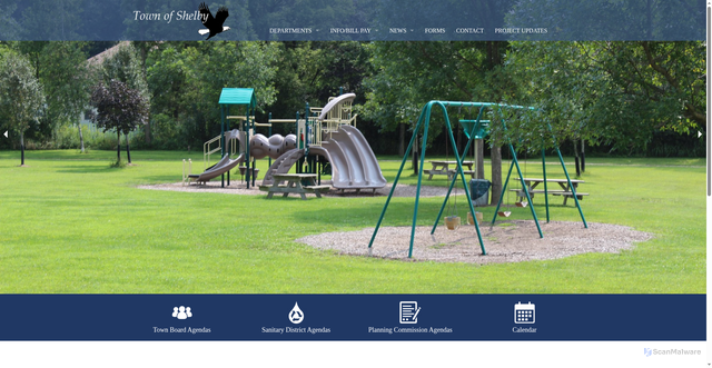Security scan screenshot of https://townofshelbywi.gov/