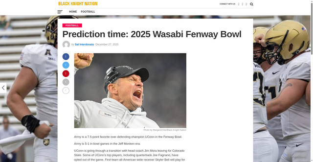 Security scan screenshot of http://blackknightnation.com/prediction-time-2025-wasabi-fenway-bowl/