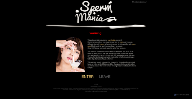 Security scan screenshot of https://www.spermmania.com