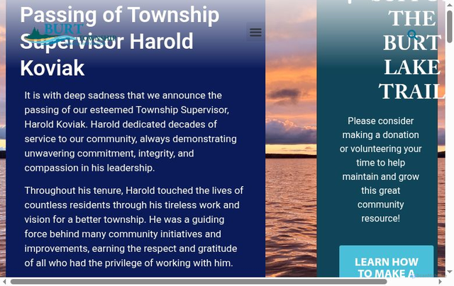 Security scan screenshot of https://burtcheboyganmi.gov/