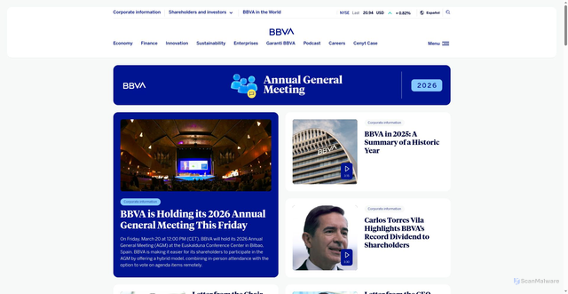Security scan screenshot of https://bbva.info