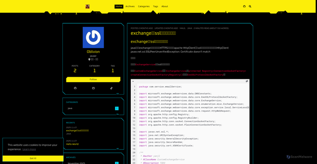 Security scan screenshot of https://vvvblog-5bmhyo8jmz.edgeone.dev/