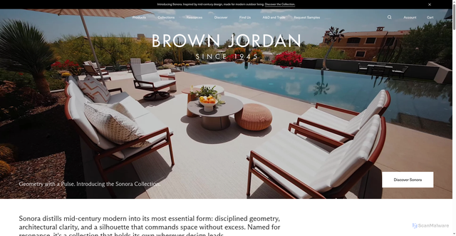 Security scan screenshot of https://brownjordan.com