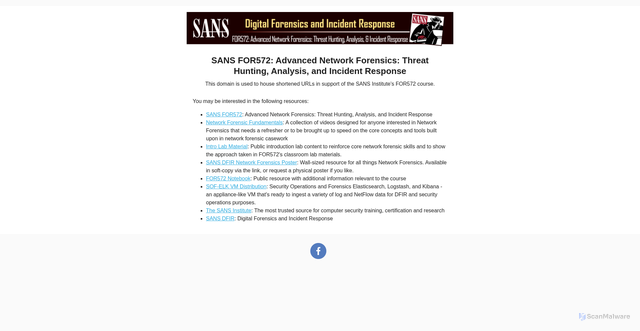 Security scan screenshot of https://for572.com/