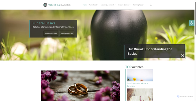 Security scan screenshot of https://funeralbasics.org