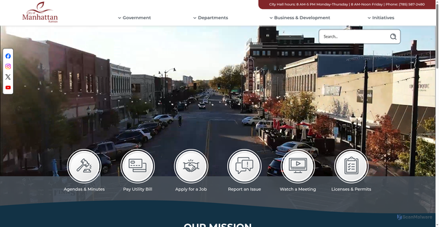 Security scan screenshot of https://manhattanks.gov/