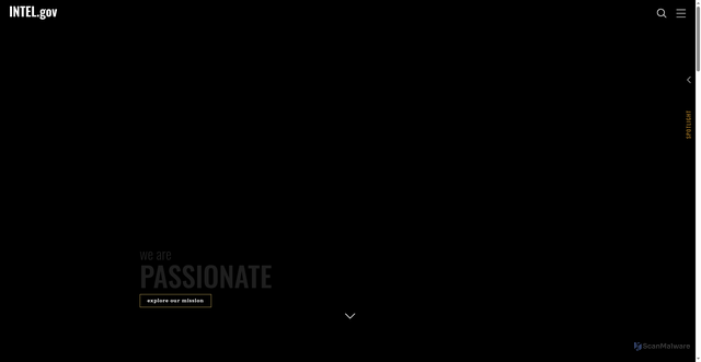 Security scan screenshot of https://intelligence.gov/