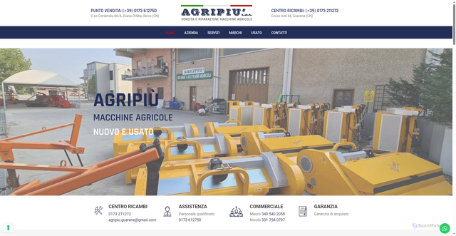 Security scan screenshot of https://agripiumacchinari.it