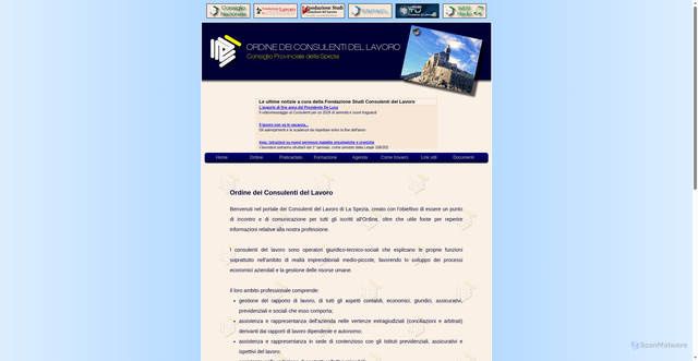 Security scan screenshot of https://www.consulentidellavoro.sp.it/