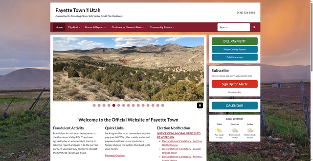 Security scan screenshot of https://fayetteutah.gov/